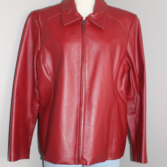 VTG Worthington Red Leather Jacket - Picture 5 of 8
